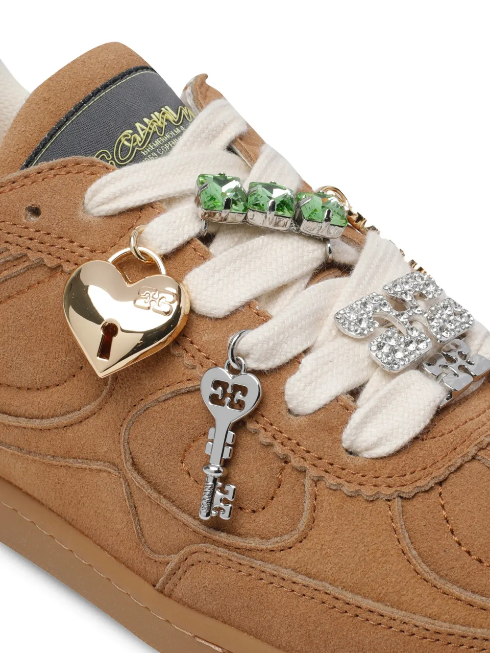 GANNI Sneakers met ronde neus Bruin