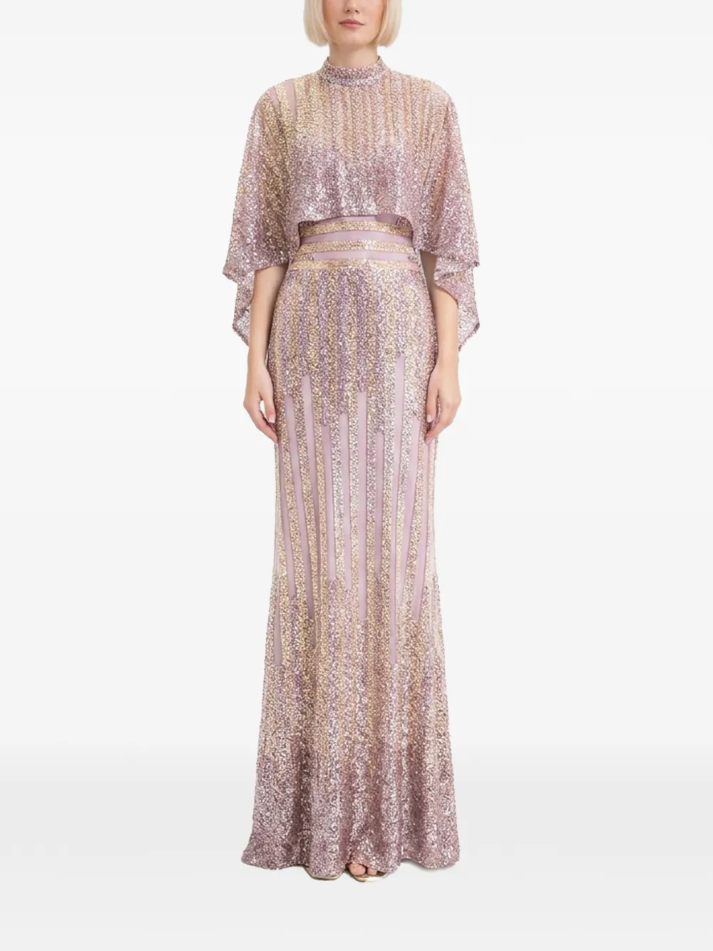 Gemy Maalouf beaded sequin-embellished dress - Rosa