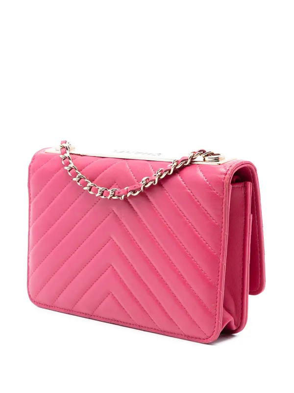CHANEL Pre-Owned 2018-2019 シェブロン ラムスキン トレンディ ココ 