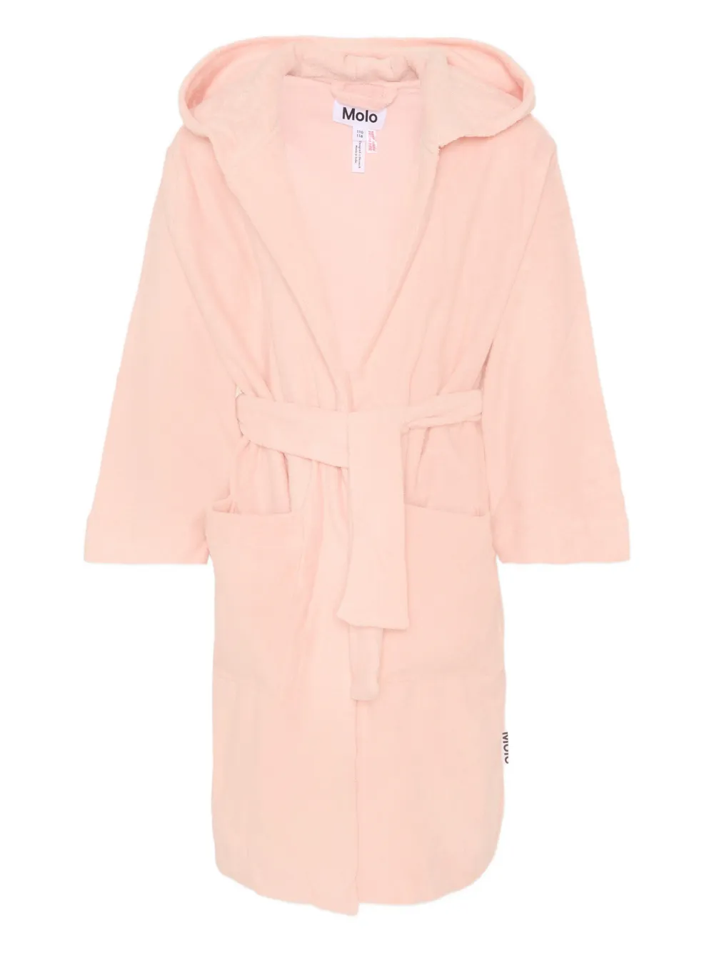 Molo hooded belted bathrobe - Rosa