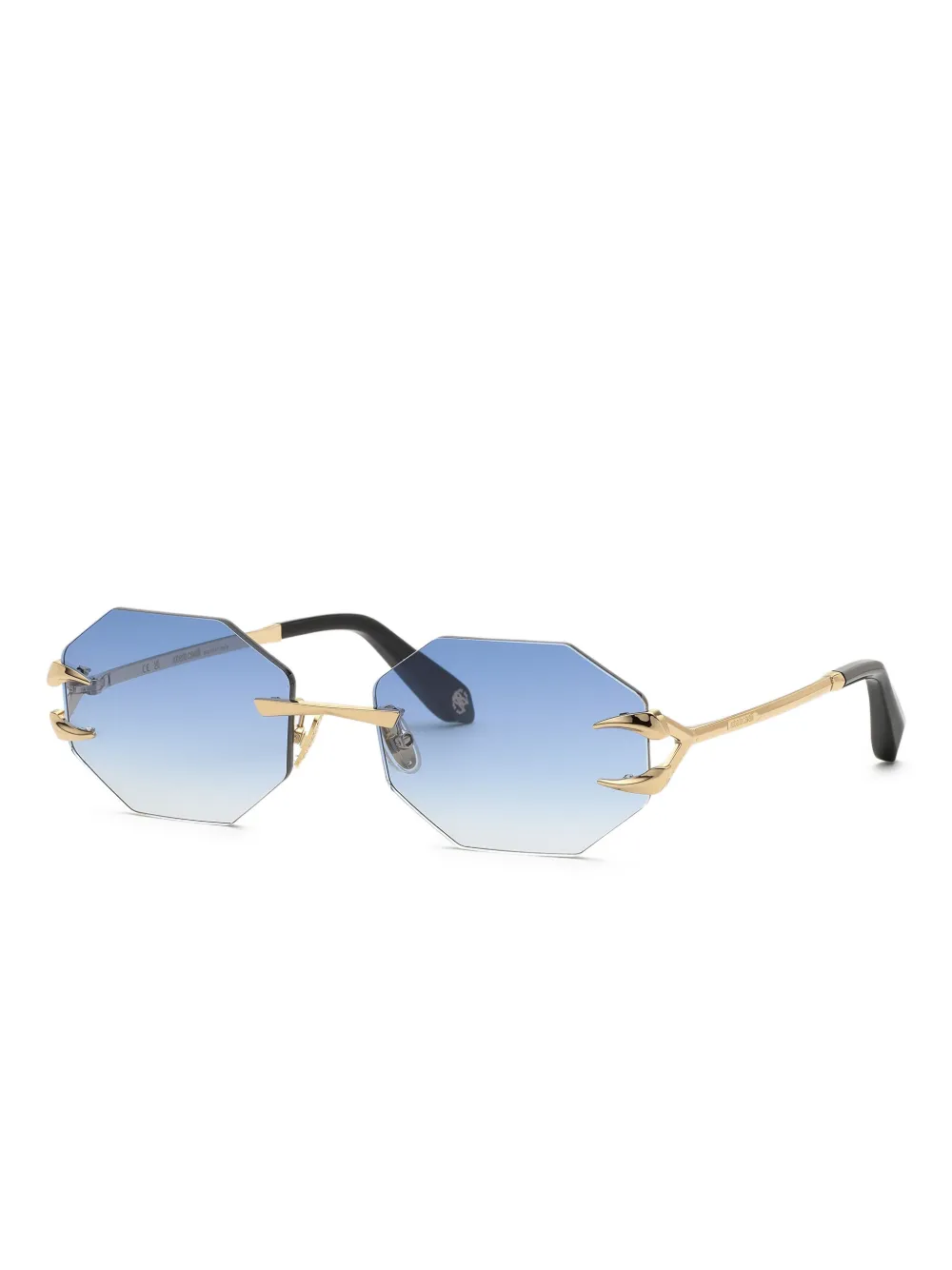 Roberto Cavalli geometic-frame sunglasses - Blauw