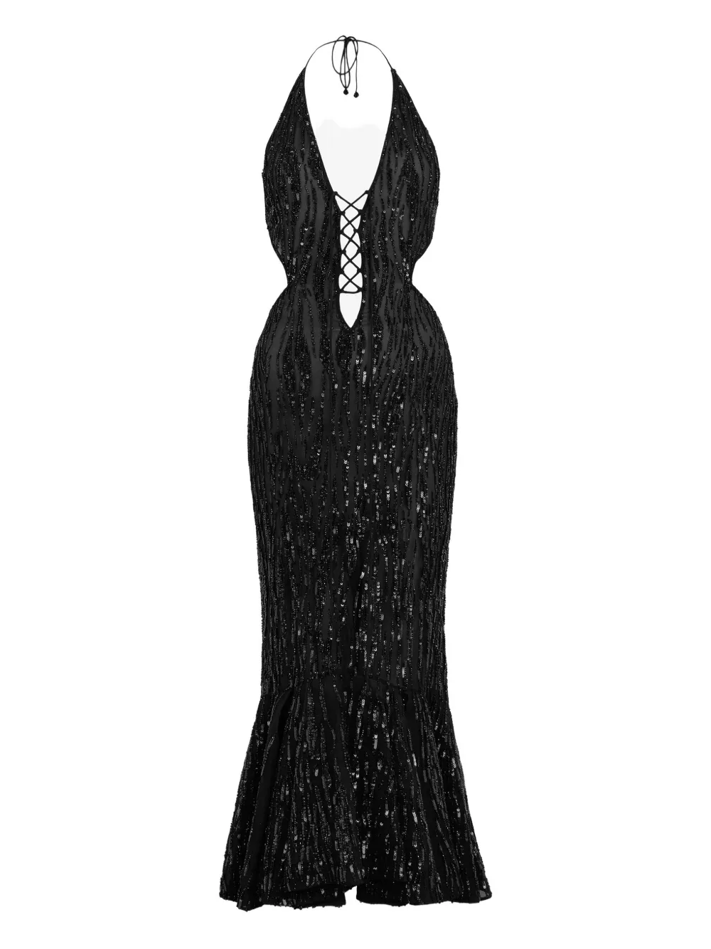 Roberto Cavalli sequined drawstring dress - Nero