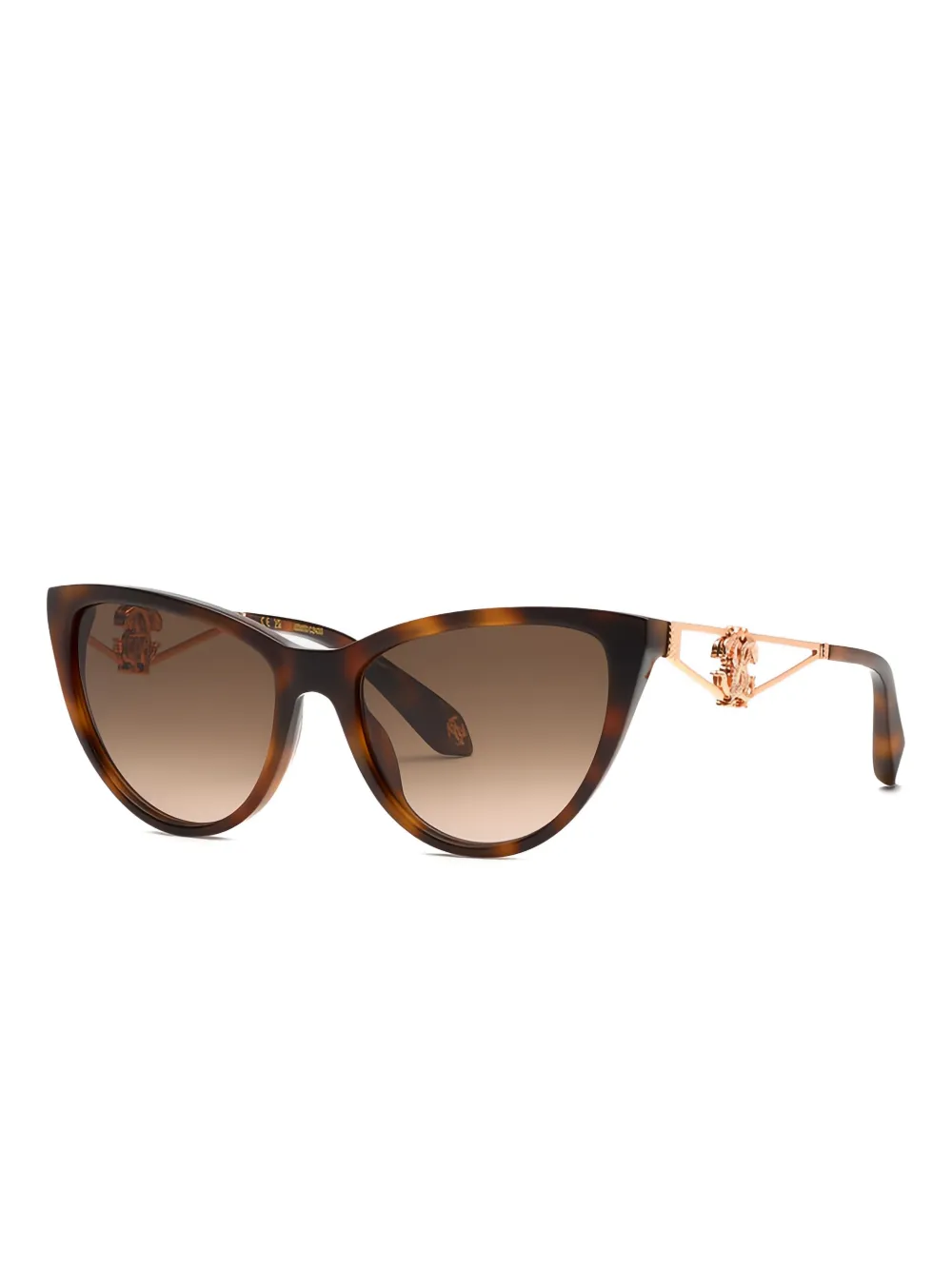 Roberto Cavalli cat-eye logo sunglasses - Bruin