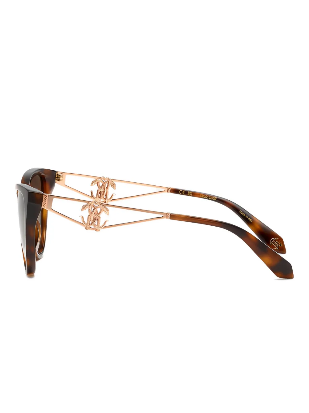 Roberto Cavalli Zonnebril met cat-eye montuur Bruin