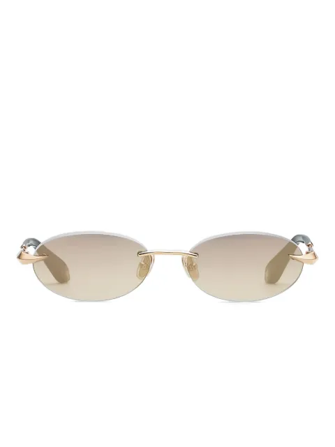 Roberto Cavalli lentes de sol ovaladas sin armazón