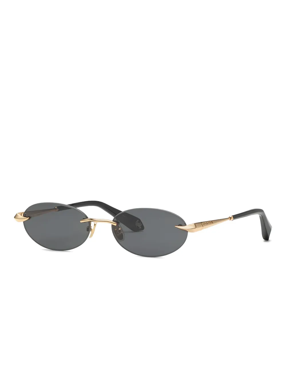 Roberto Cavalli oval rimless sunglasses - Goud