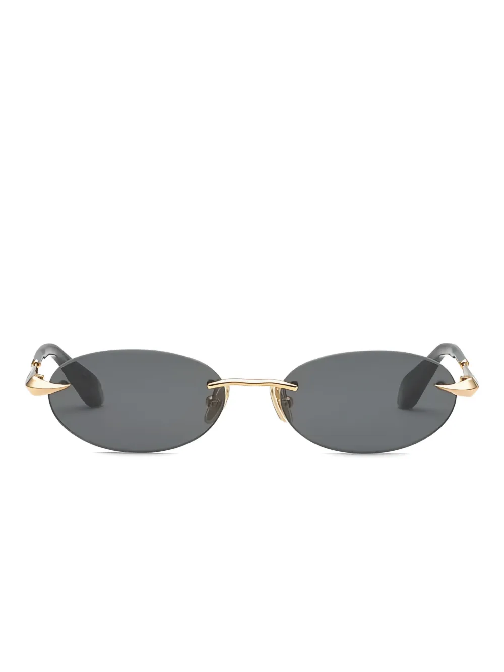 Roberto Cavalli oval rimless sunglasses - Oro