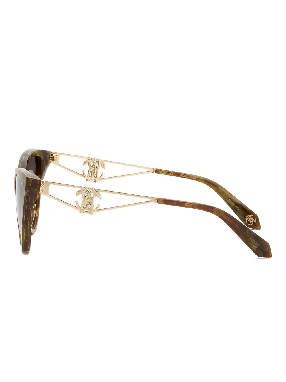 Roberto Cavalli Bril met cat-eye montuur Bruin