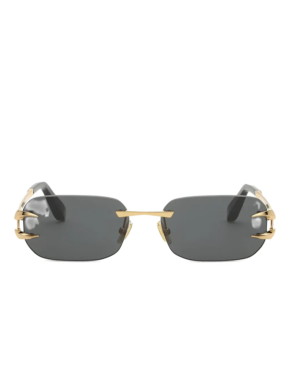 Roberto Cavalli metal rimless sunglasses - Gold