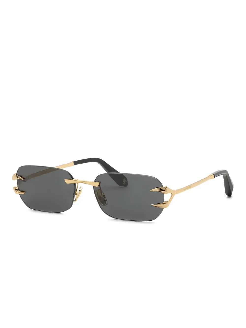 Roberto Cavalli metal rimless sunglasses - Goud