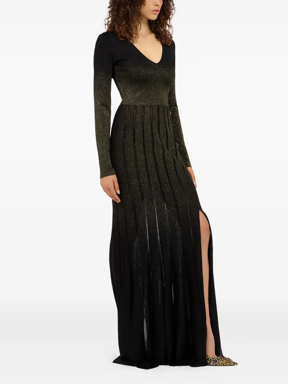 Roberto Cavalli Jurk met V-hals Zwart