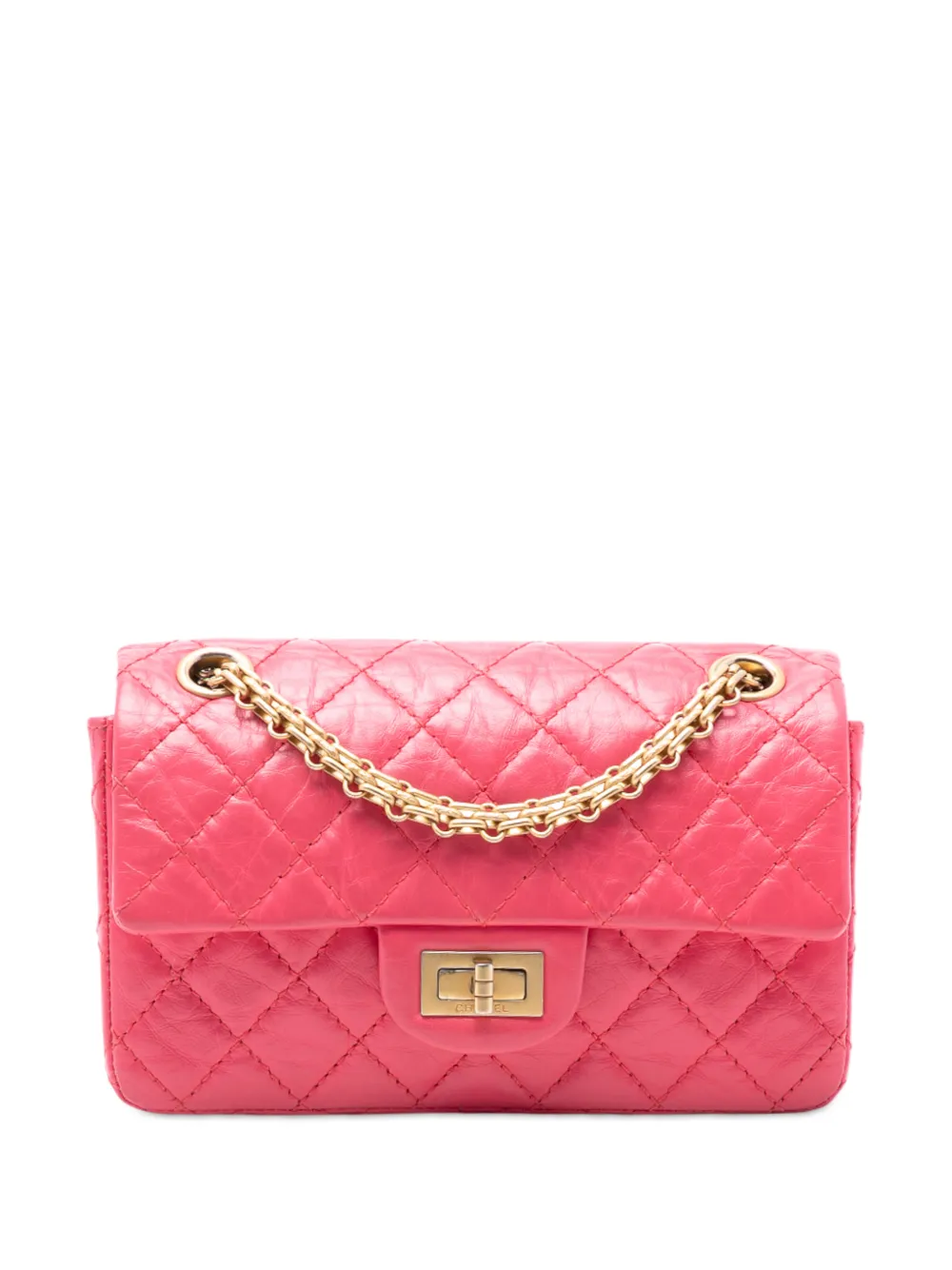 CHANEL Pre-Owned 2020 Quilted Aged Calfskin Reissue 2.55 Single Flap 224 crossbody bag - Rosa
