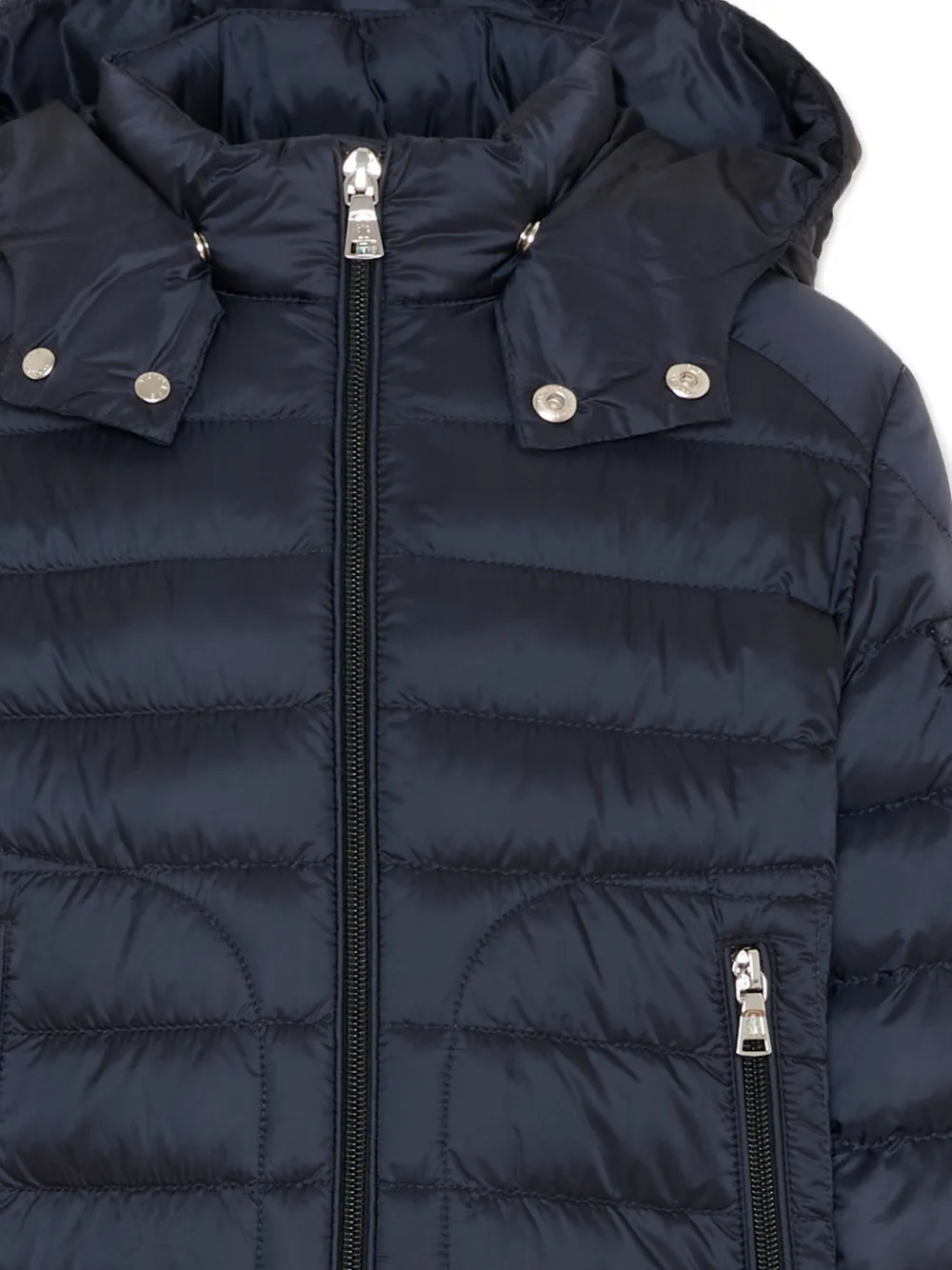 Moncler Enfant Lauros jack met capuchon en rits Blauw