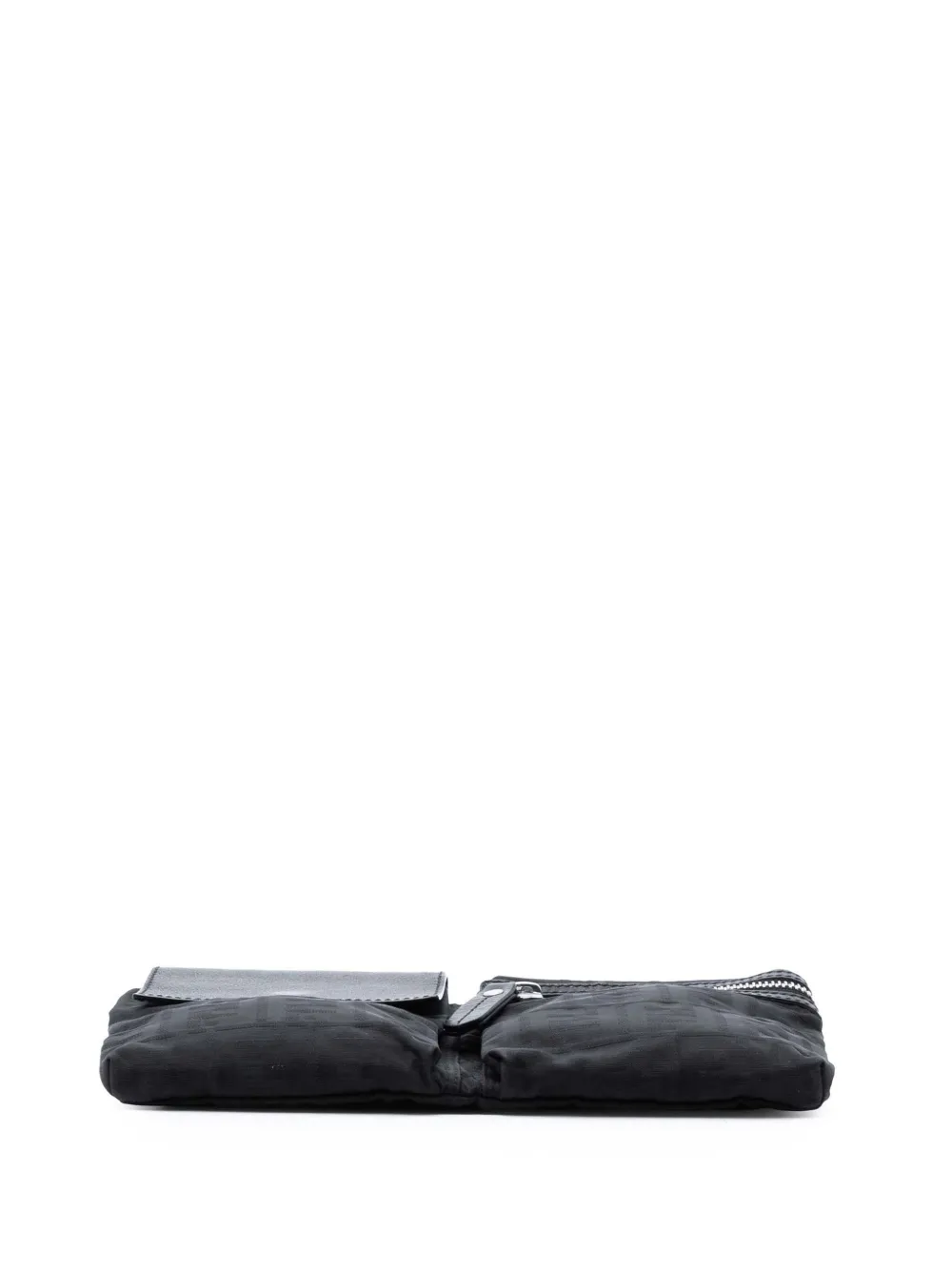 Fendi Pre-owned 2010-2025 Zucca Canvas Double Pocket Belt Bag in Black, view 4