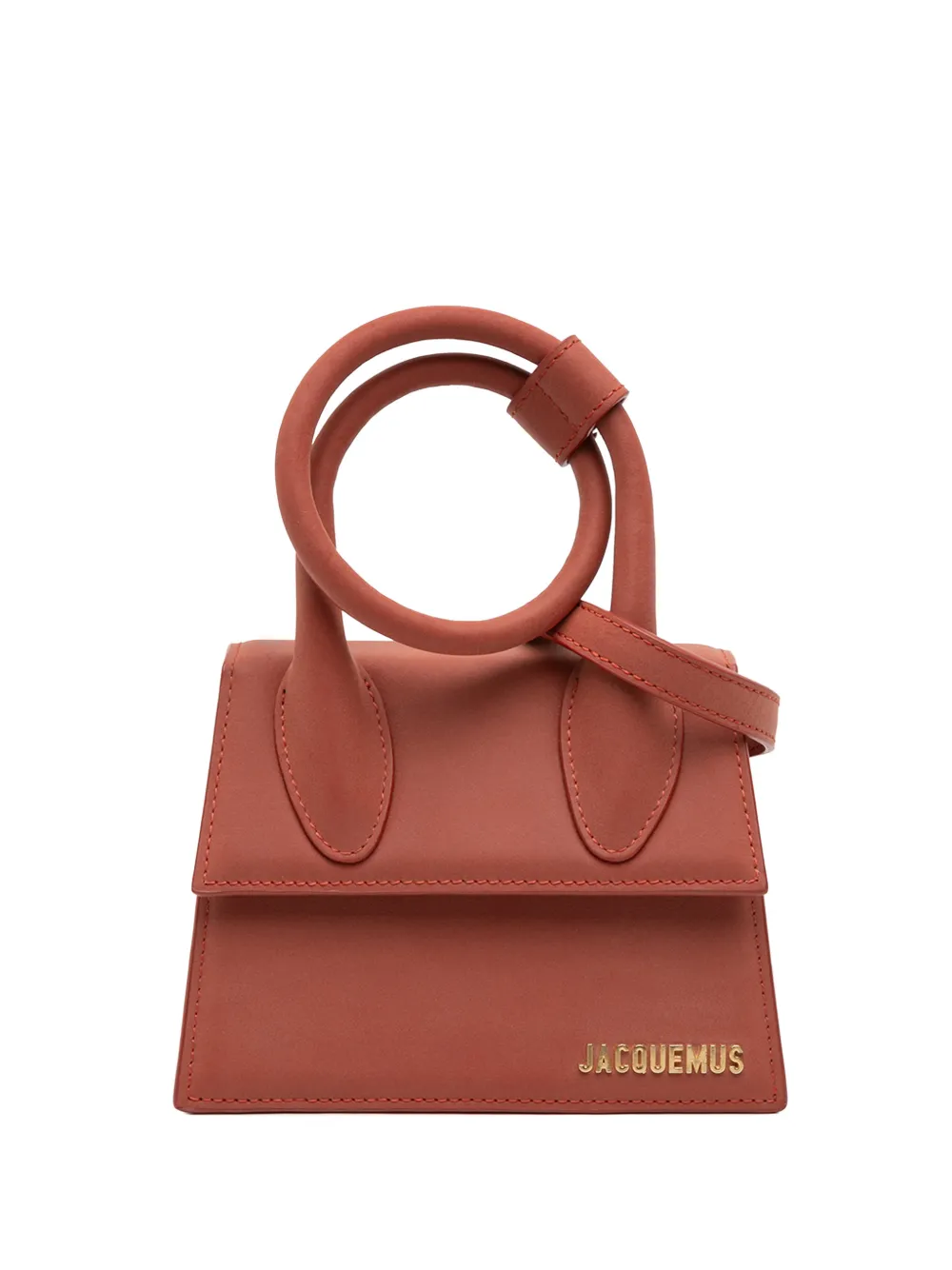 Pre-owned Jacquemus 2020-2025 Nubuck Le Chiquito Noeud Satchel In Red