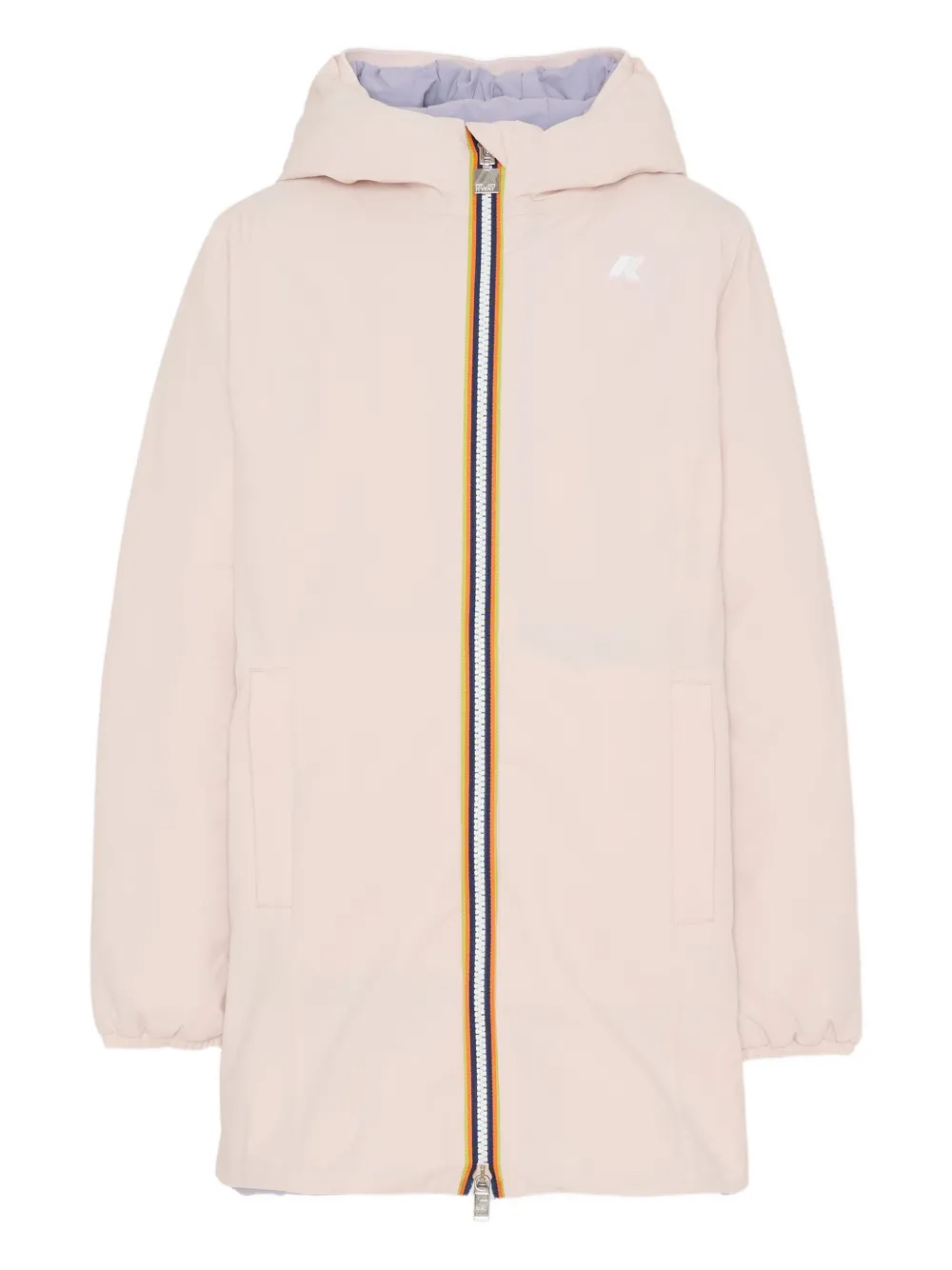 K Way Kids reversible padded hooded jacket - Toni neutri