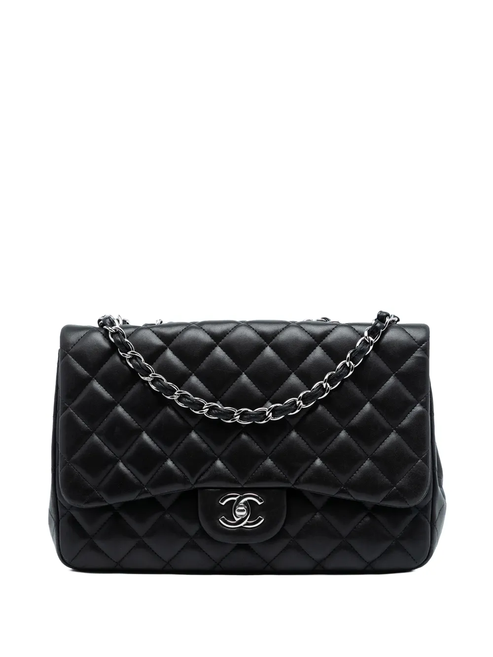 CHANEL Pre-Owned 2009-2010 Jumbo Classic Lambskin Single Flap shoulder bag - Nero