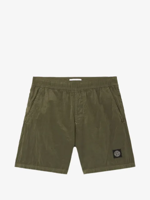 Stone Island logo-patch swim shorts