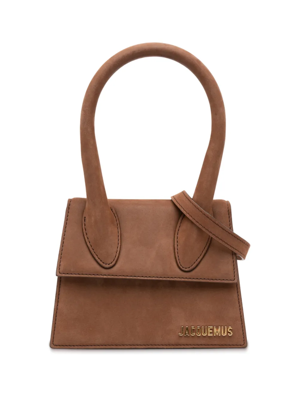 Pre-owned Jacquemus 2018-2025 Nubuck Le Chiquito Moyen Satchel In Brown