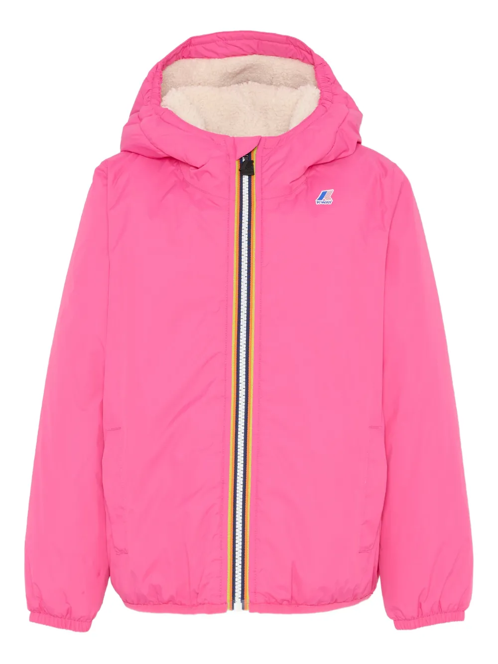 K Way Kids padded hooded jacket - Rosa