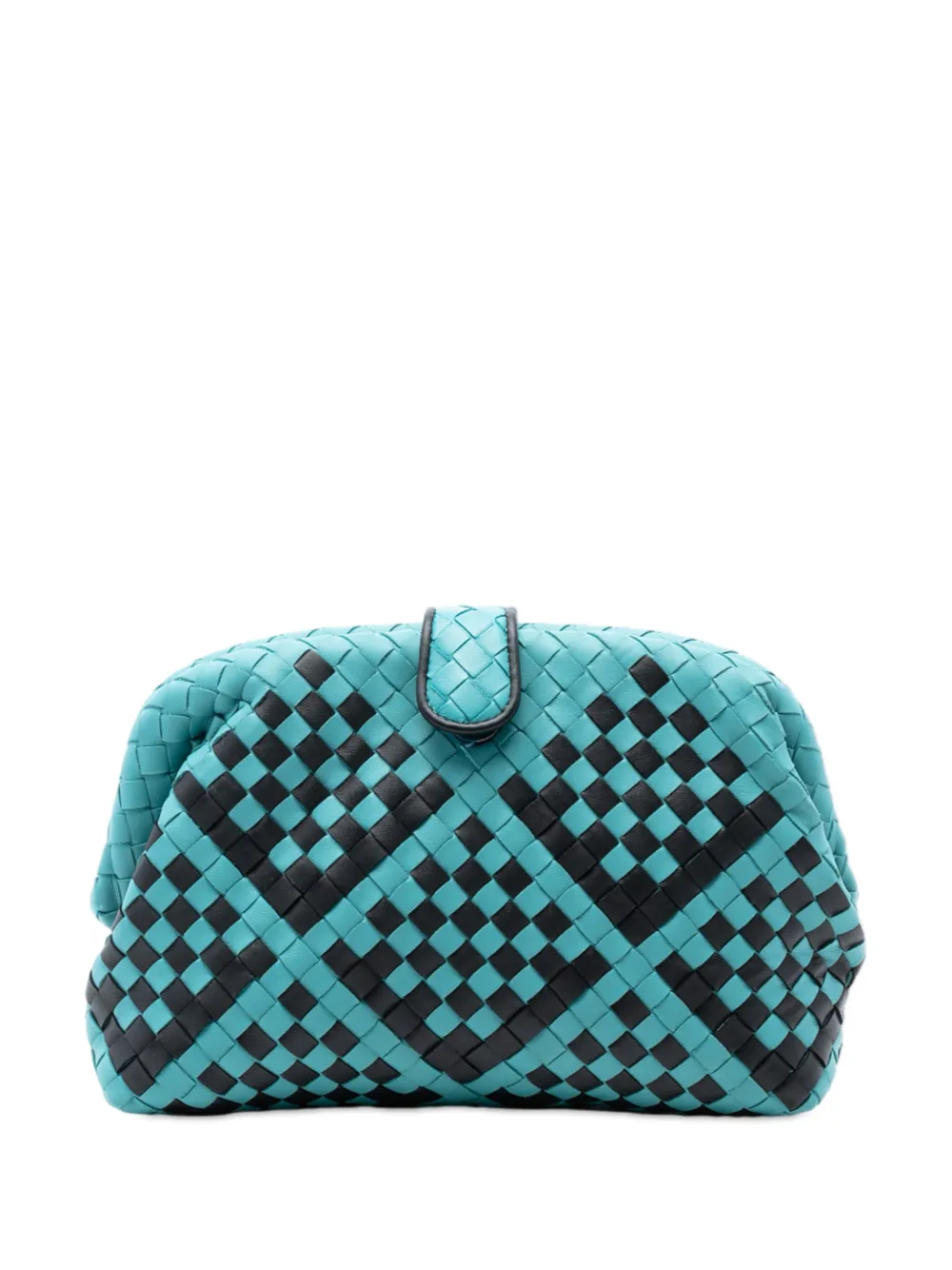 Bottega Veneta Pre-Owned 2012-2025 Bicolor Nappa Intrecciato The Lauren 1980 clutch bag - Blu