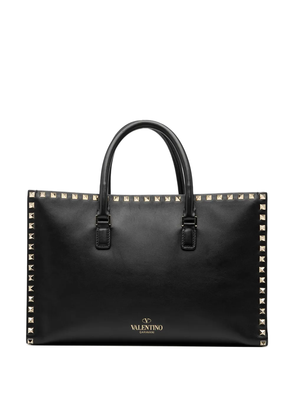 Valentino Garavani Pre-Owned 2000-2017 Leather Rockstud Convertible Tote satchel - Black