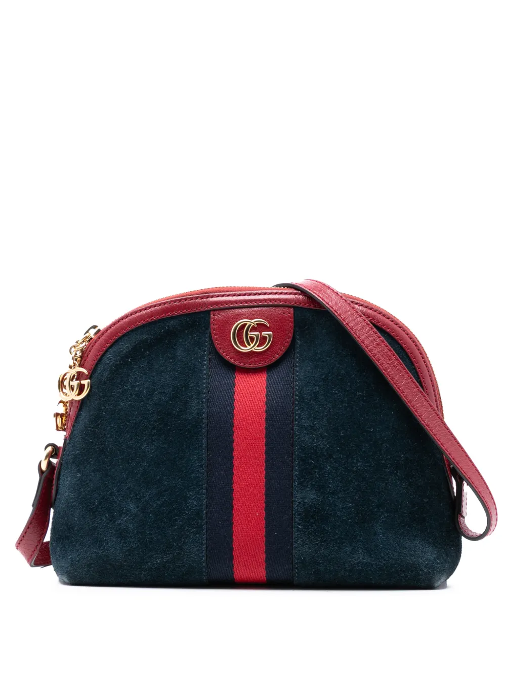 Gucci Pre-Owned 2016-2025 Small Suede Ophidia Dome crossbody bag - Blu