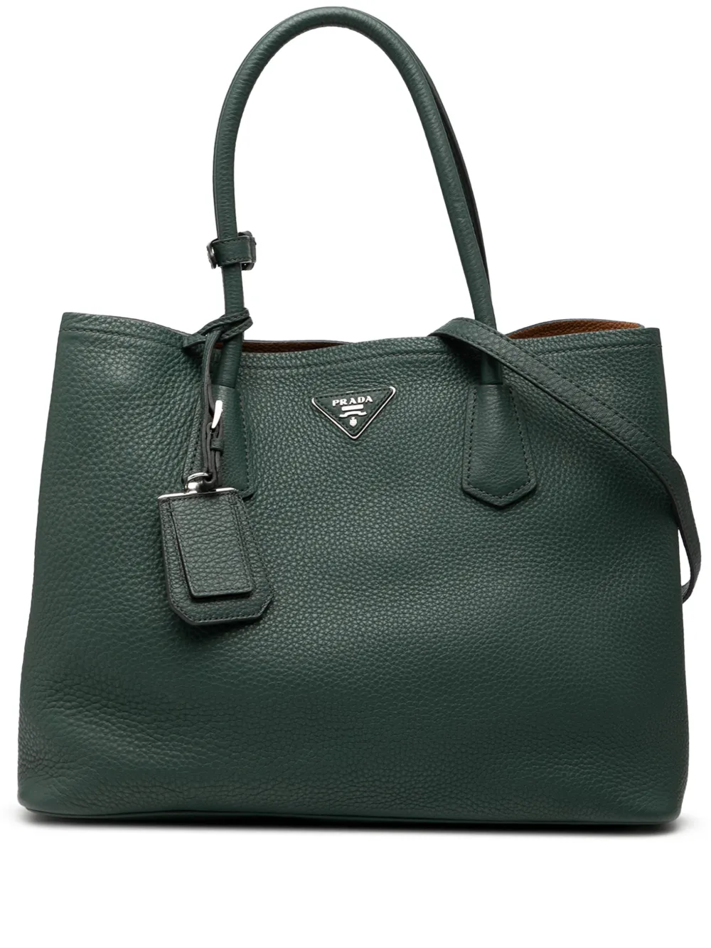 Prada Pre-Owned 2000-2025 Vitello Daino Double Handle Tote satchel - Verde