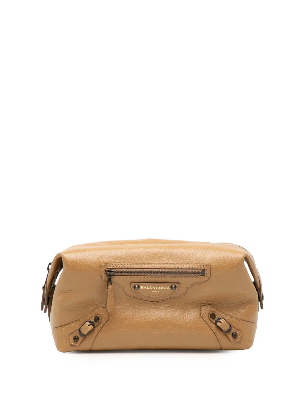 Balenciaga Pre-Owned 2016 Lambskin Motocross Classic Toiletry pouch - Marrone