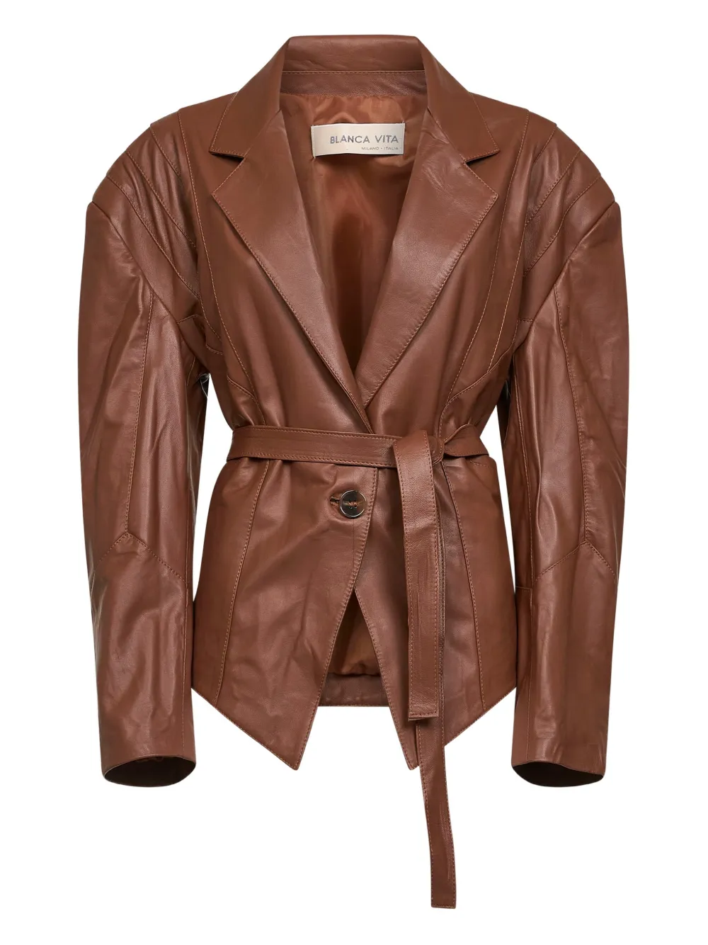 Blanca Vita belted jacket - Marrone