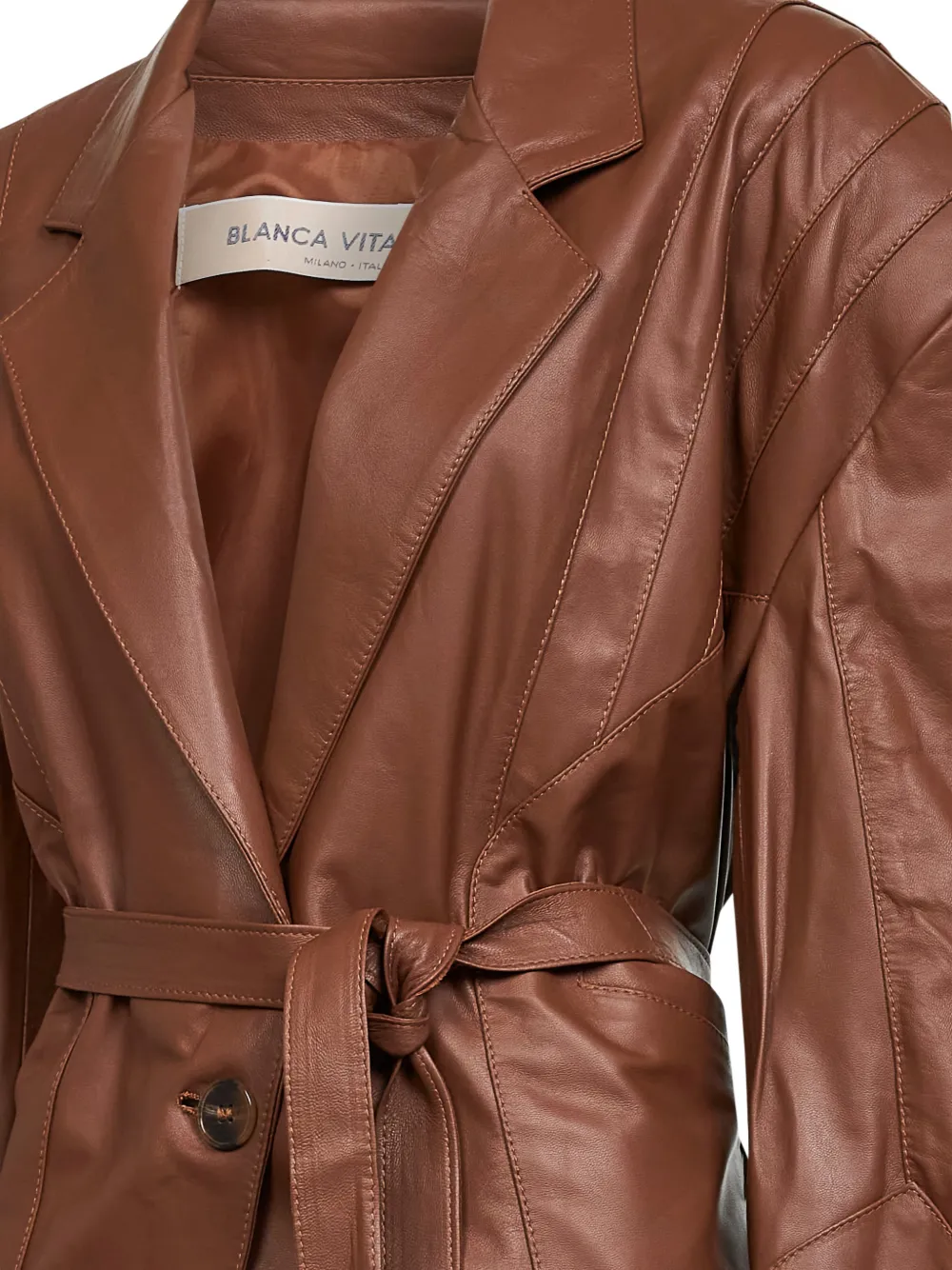 Blanca Vita Jas met riem Bruin