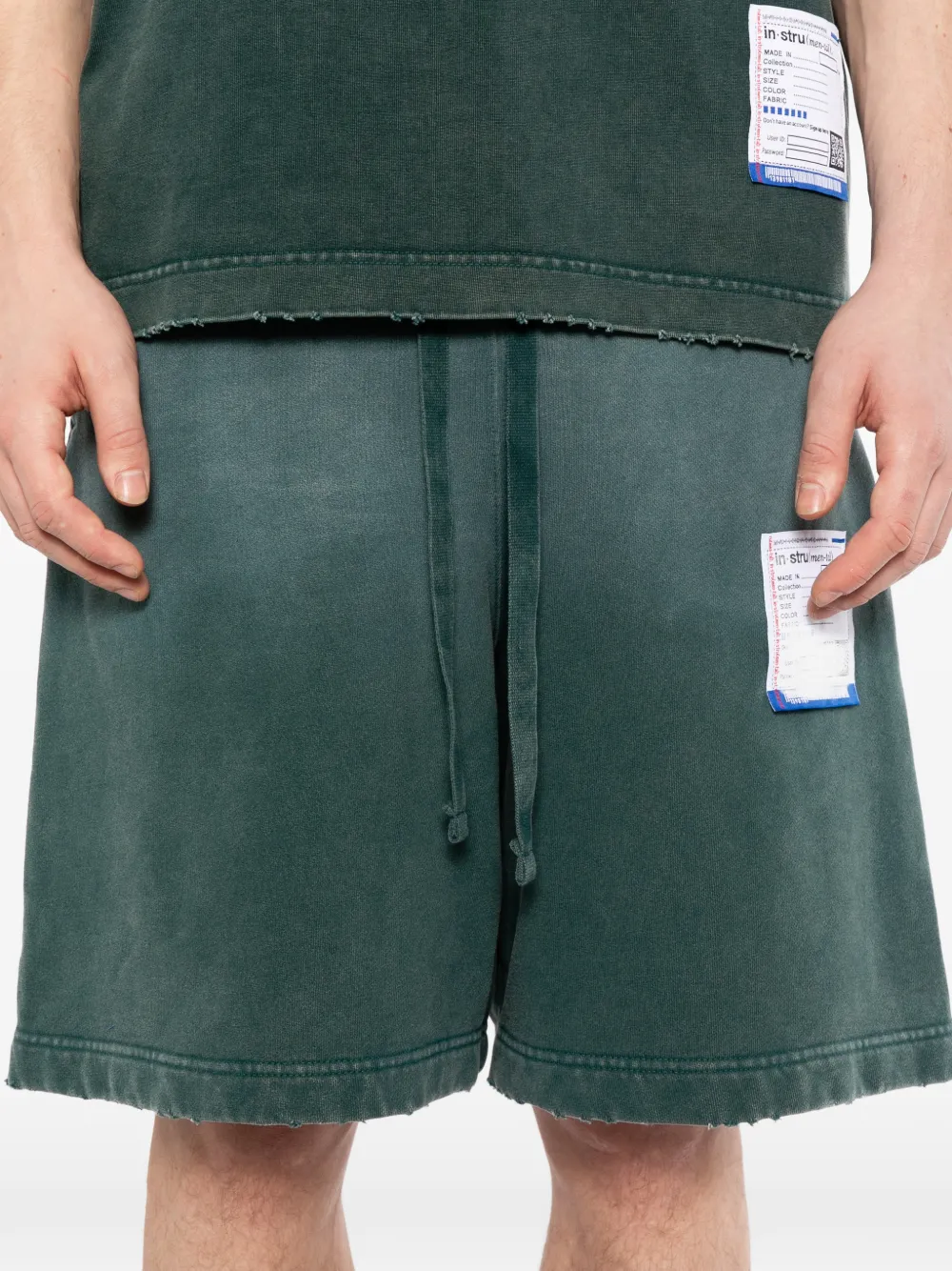 Maison MIHARA YASUHIRO Sun Faded Like sweat shorts Groen