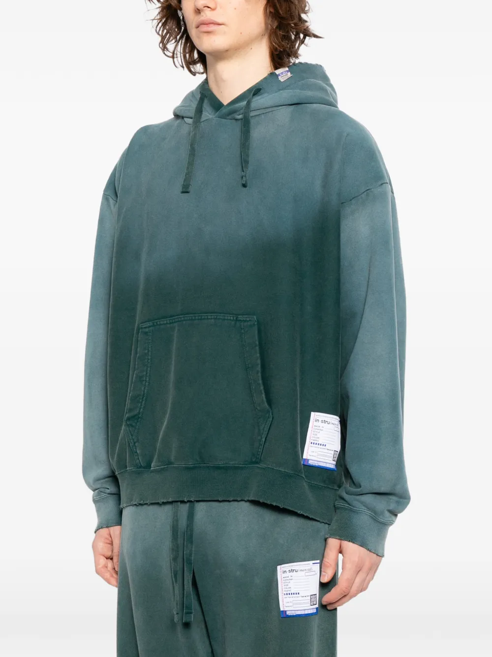 Maison MIHARA YASUHIRO Sun Faded Like hoodie Groen