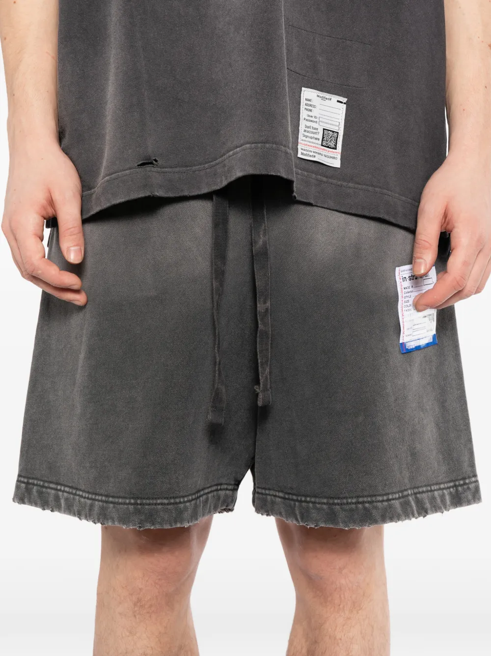 Maison MIHARA YASUHIRO Sun Faded Like sweat shorts Grijs