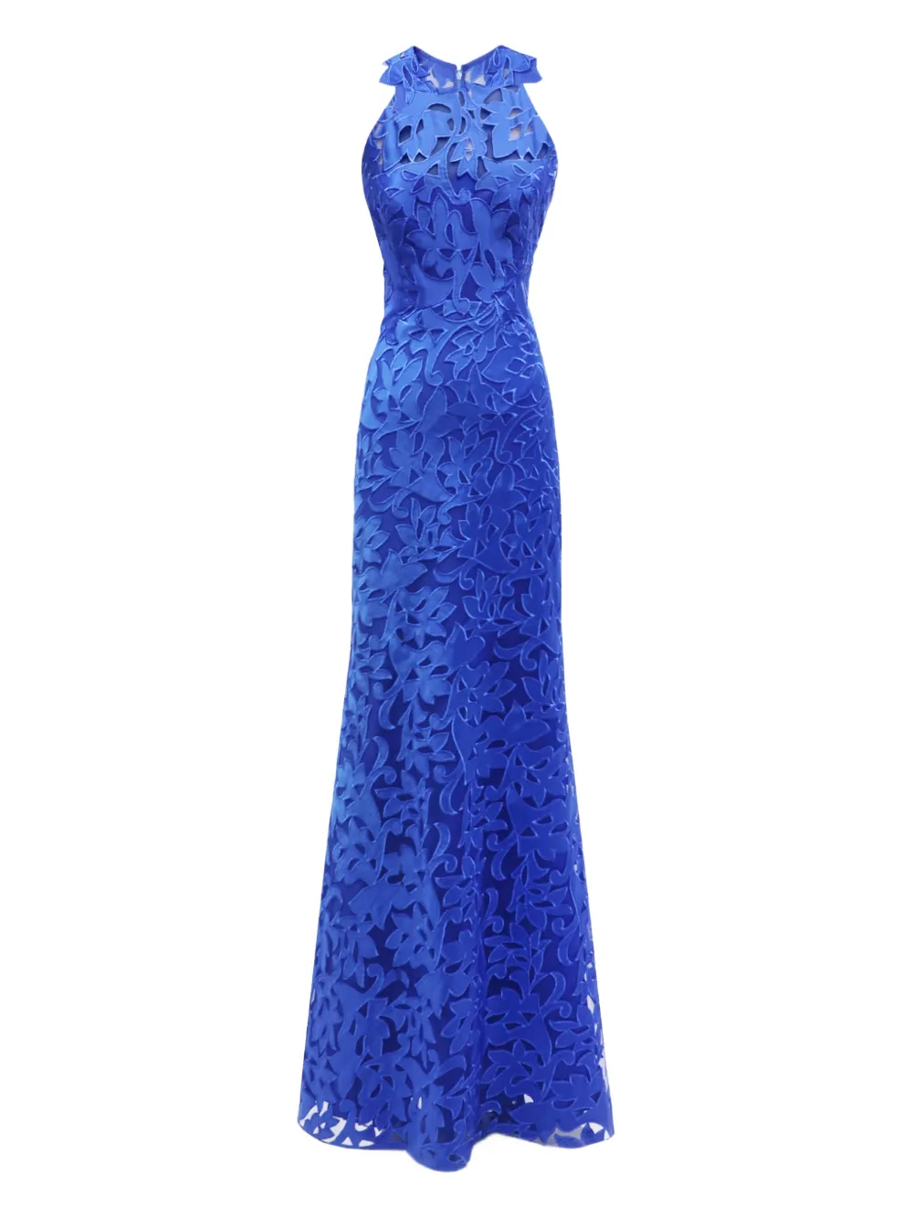 Gemy Maalouf floral satin dress - Blu