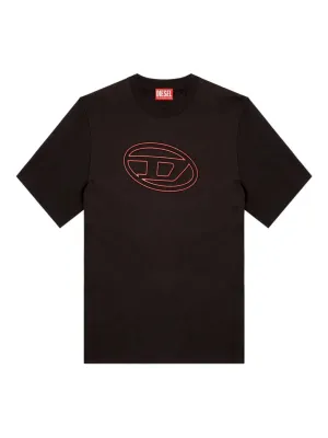 DIESEL dieselcore Tシャツ ブラック Diesel T-shirt with Diesel Core print - T-Shirts Mens in Black Diesel