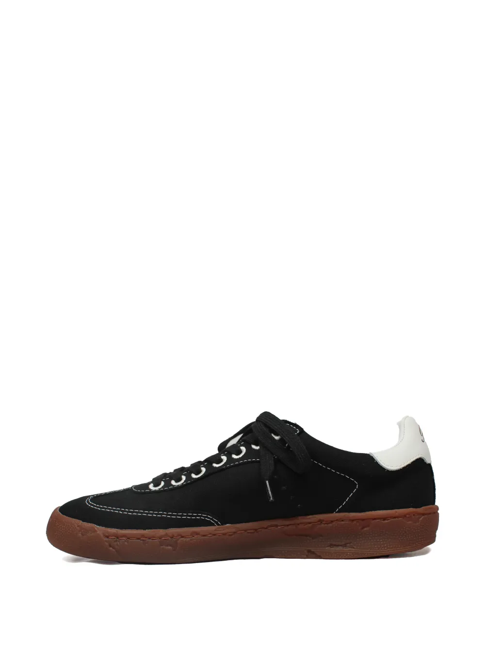 Maison MIHARA YASUHIRO contrast-stitching leather sneakers Zwart