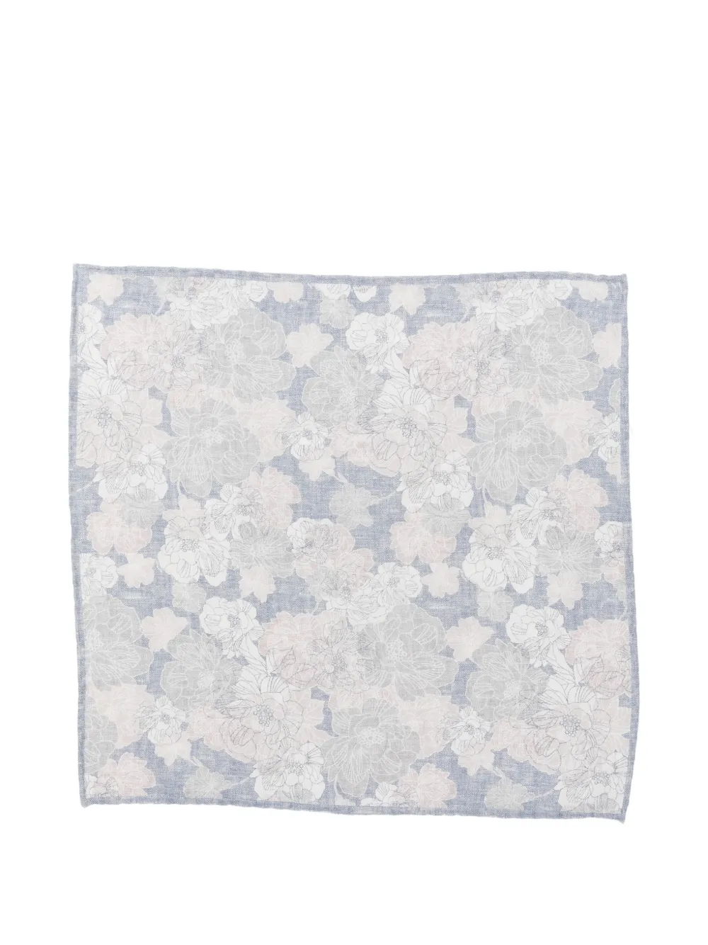Eleventy floral-print pocket square - Blu