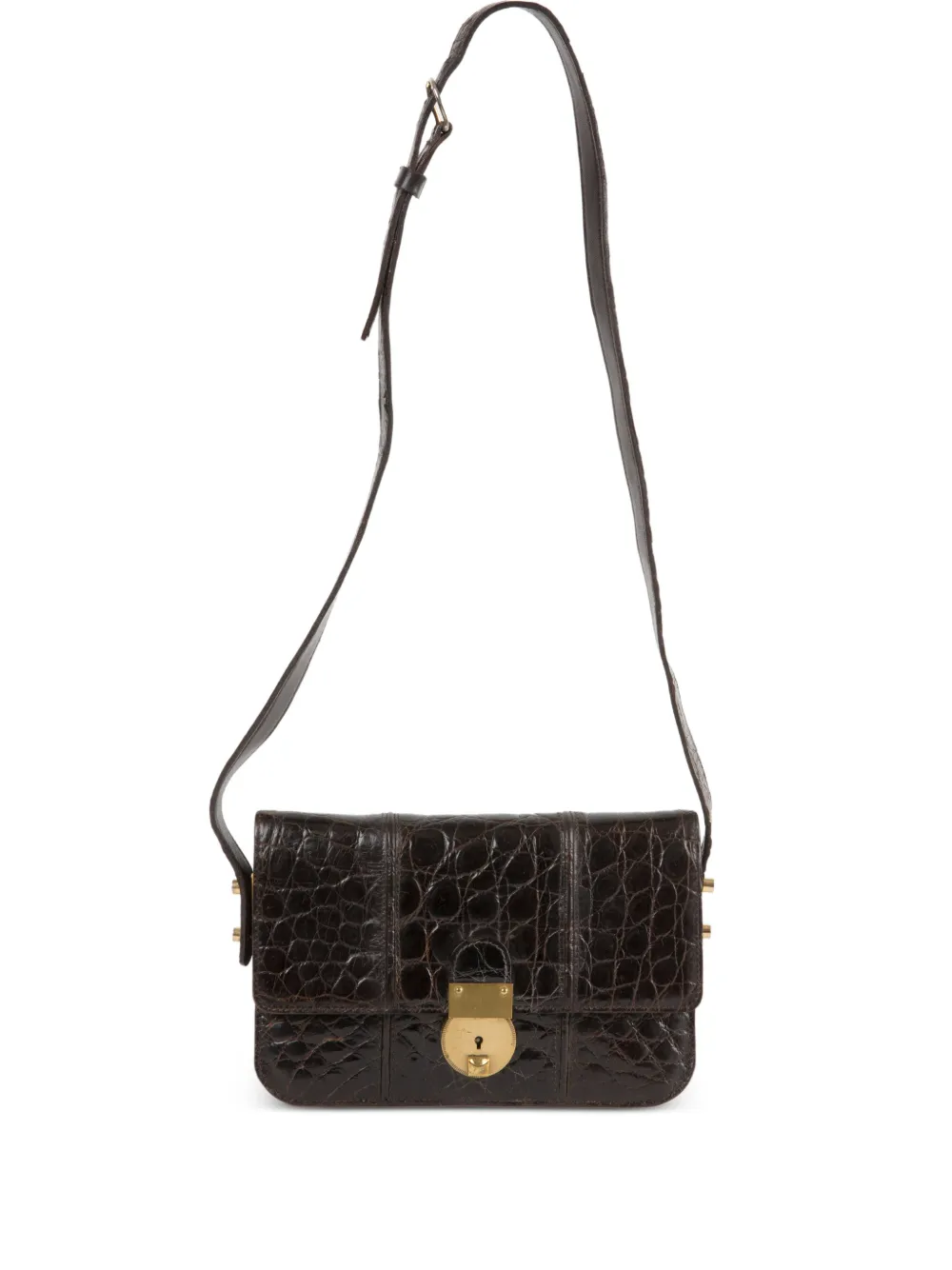 Celine Pre-Owned 1960s leather cross body bag - Marrone