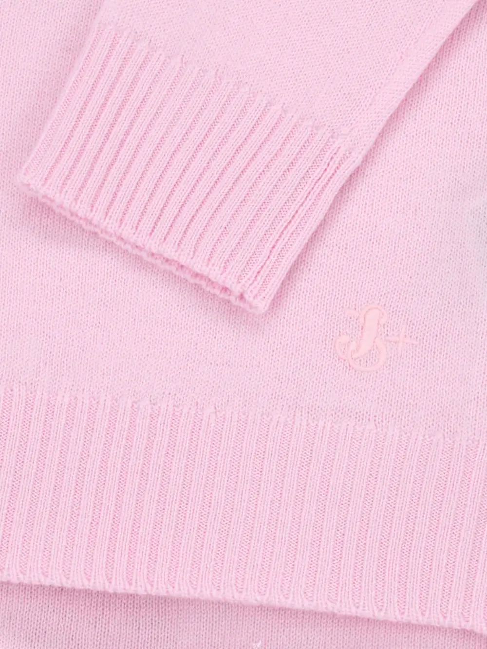 Jil Sander Trui met geborduurd logo en ronde hals Roze