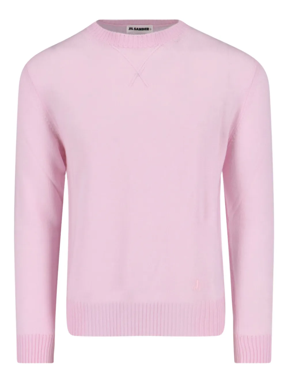 Jil Sander logo-embroidered crew-neck sweater - Pink