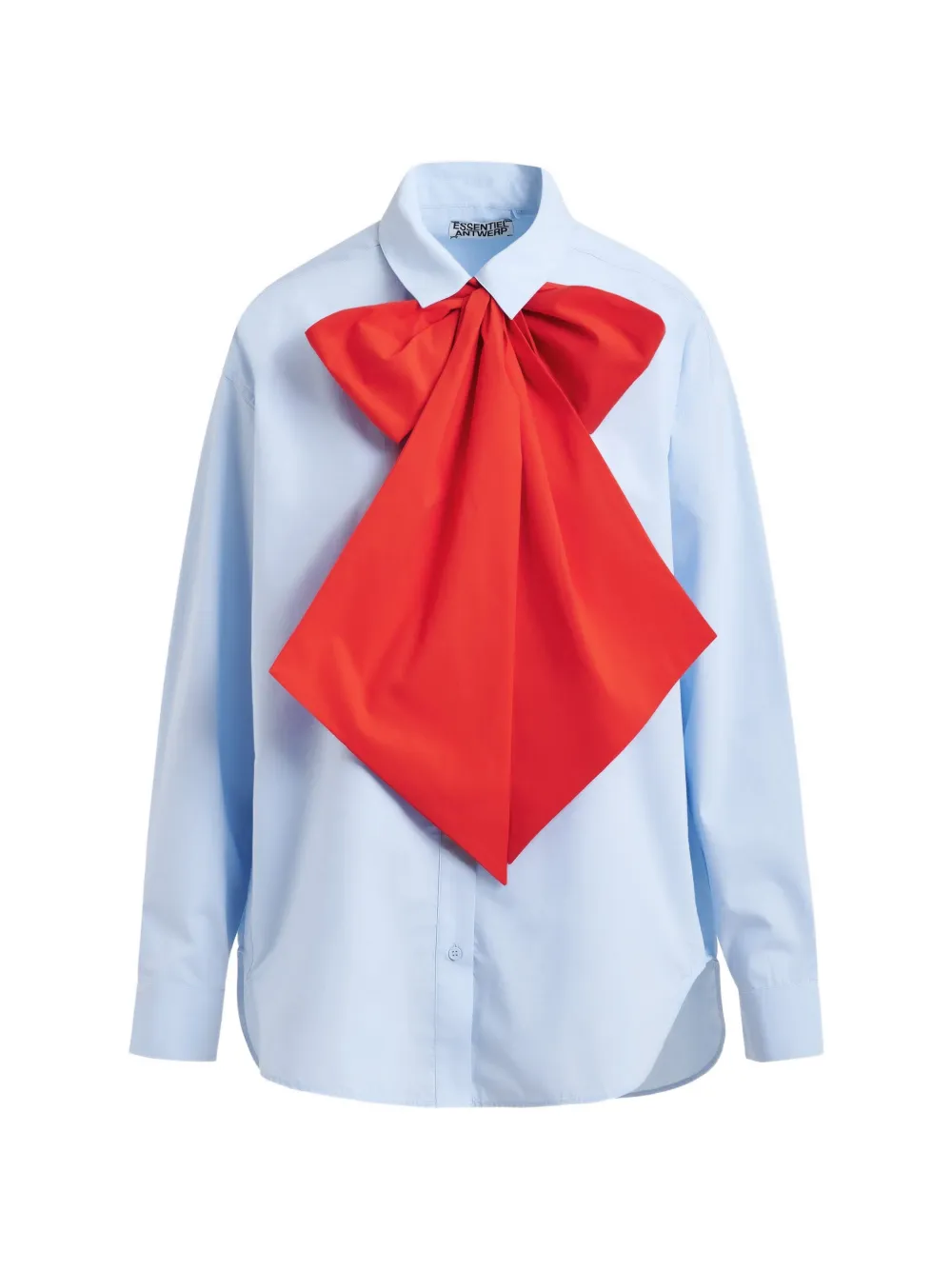 Essentiel Antwerp Bow-detail Shirt In Blue