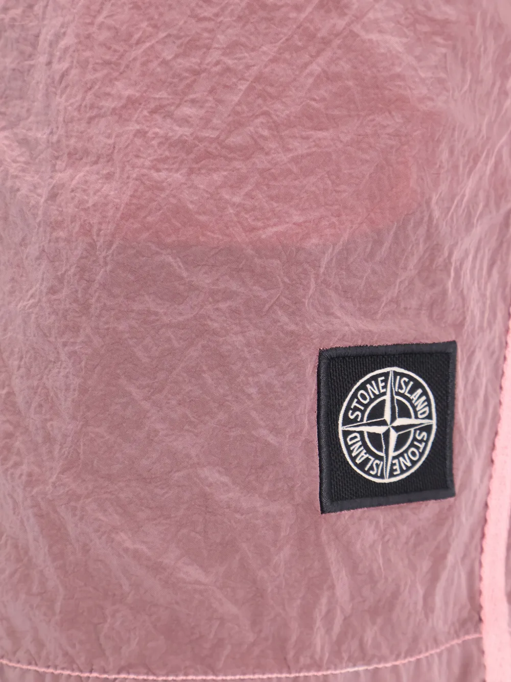  Stone Island Drawstring-fastening Logo-patch Swim Shorts - Pink 