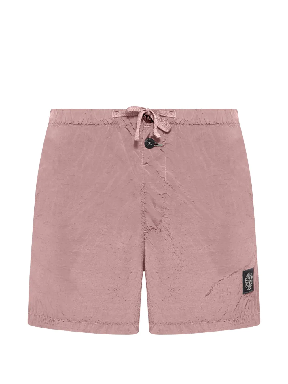 Stone Island drawstring-fastening logo-patch swim shorts - Rosa