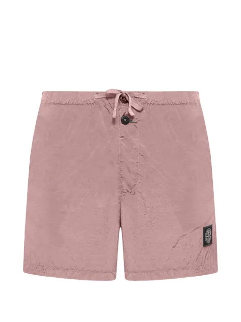 Stone Island drawstring-fastening logo-patch swim shorts