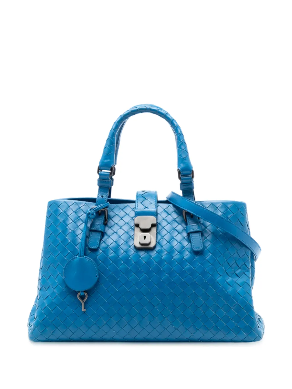 Bottega Veneta Pre-Owned 2012-2025 Small Nappa Intrecciato Roma satchel - Blu