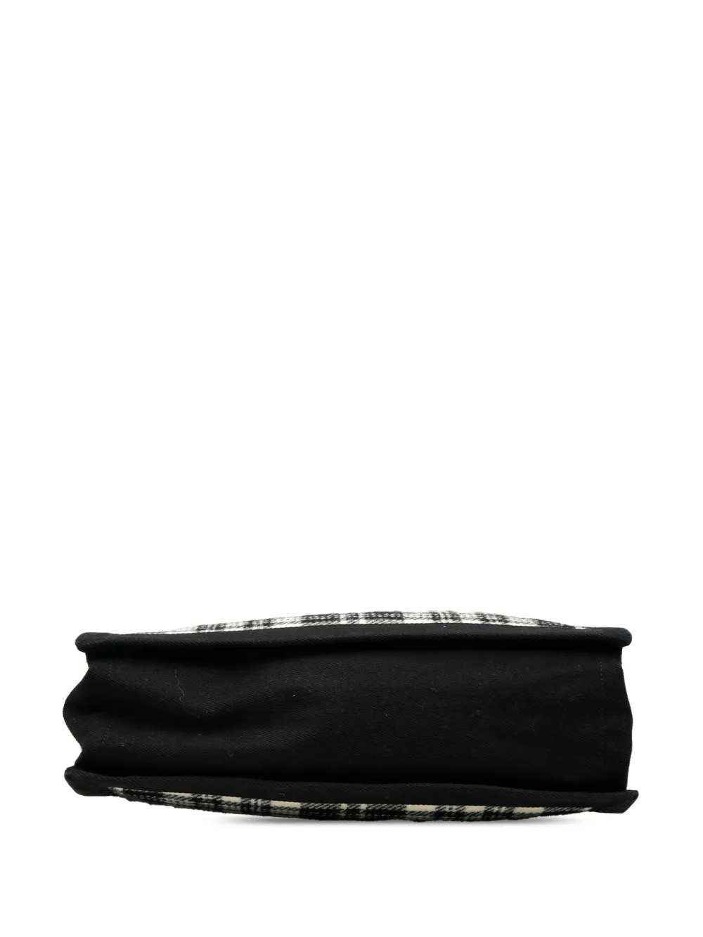 2020 Plaid Wool Rive Gauche North South Tote Bag