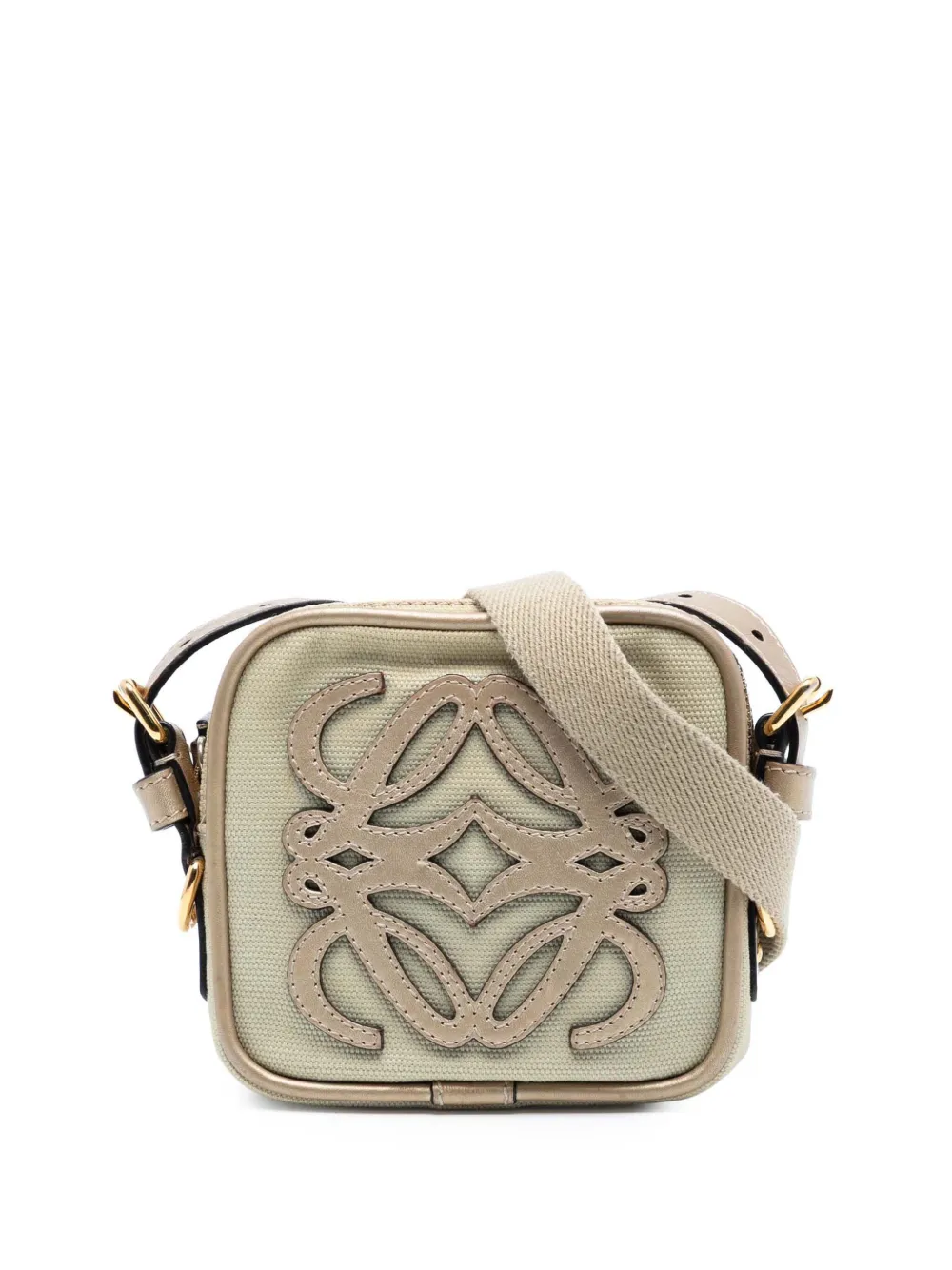 Loewe Pre-Owned 2008 Mini Canvas Anagram crossbody bag - Marrone