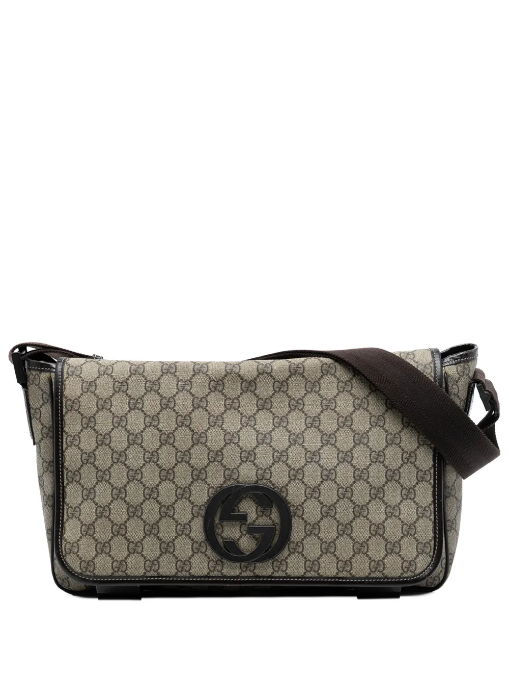 Gucci Pre-Owned 2016-2025 GG Supreme Interlocking G crossbody bag - Marrone