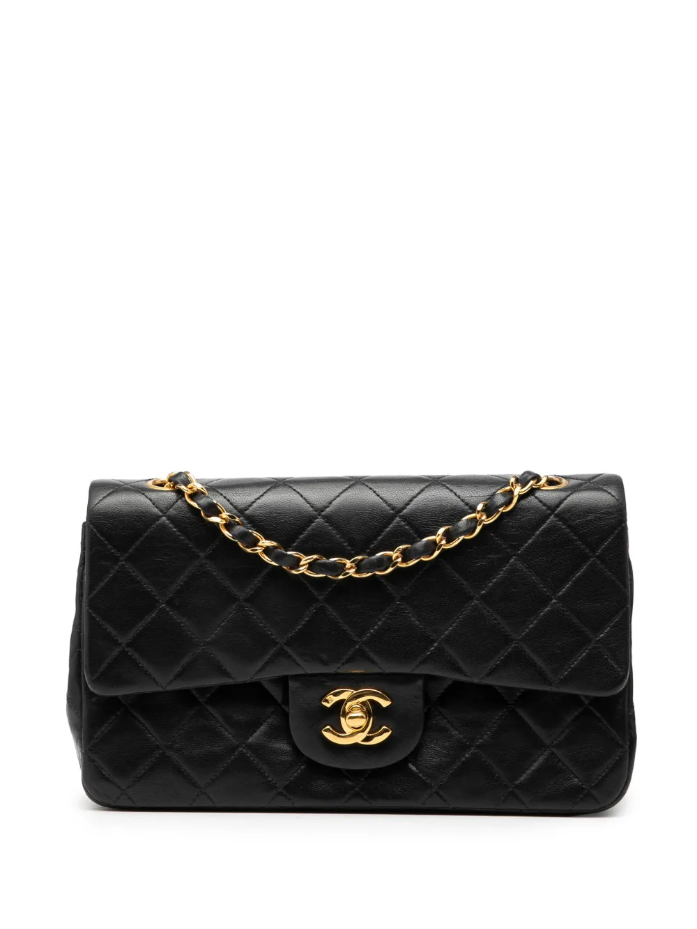 CHANEL Pre-Owned 1991-1994 Small Classic Lambskin Double Flap shoulder bag - Nero